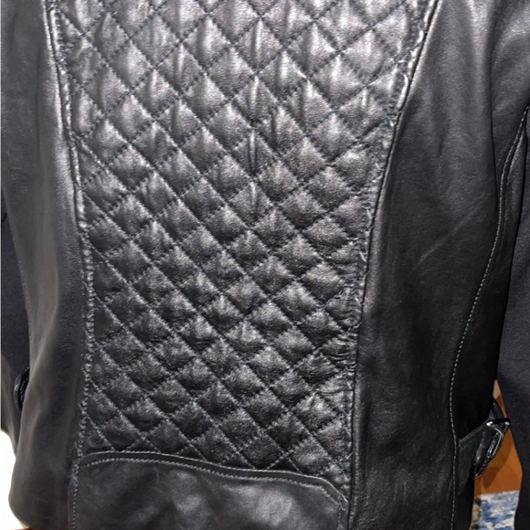 **LAST CHANCE** MICHAEL Michael Kors Black Leather Jacket women plus size 3X - Picture 7 of 12